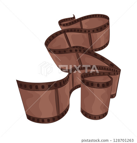 Illustration of film strip 128701263