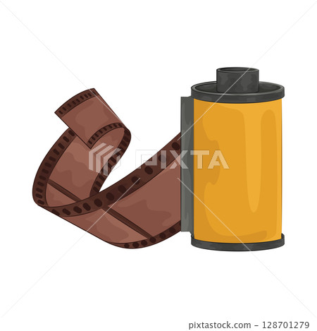 Illustration of film roll Illustration of film roll 128701279
