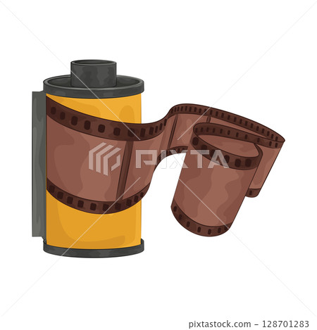 Illustration of film roll 128701283