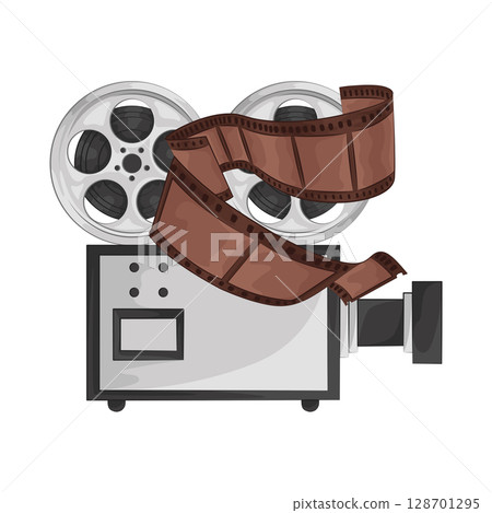 Illustration of film camera 128701295