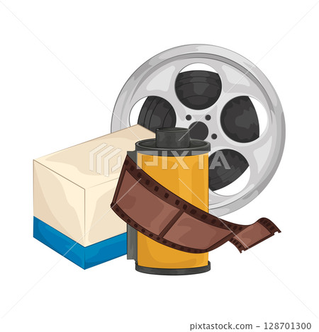 Illustration of film roll 128701300