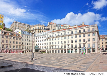 Municipal Square with patterned pavement Lisbon 128701598