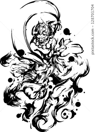風神墨水畫 風神墨水畫 128701704