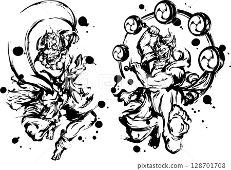 風雷神墨插畫 128701708