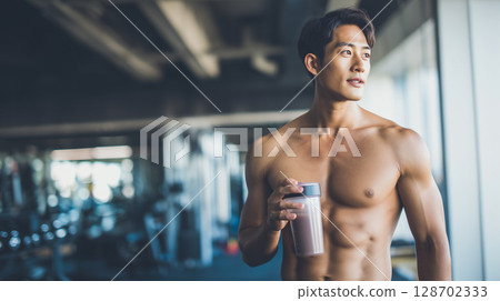 Men who drink protein 128702333