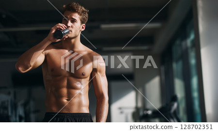 Men who drink protein 128702351