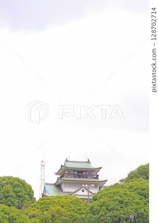 A view of Komaki Castle on the summit of Mount Komaki, Komaki City, Aichi Prefecture 128702714