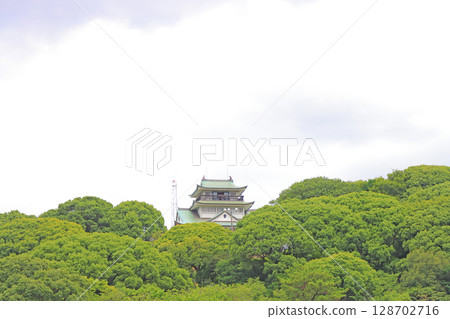 愛知縣小牧市小牧山頂上的小牧城景觀 128702716