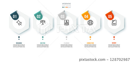 Infographic template business concept with step. 128702987