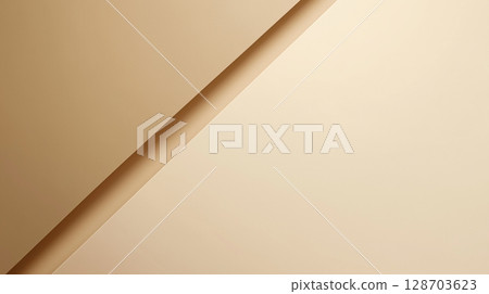 Paper layer diagonal with brown and smooth color with shadow for background presentation 128703623