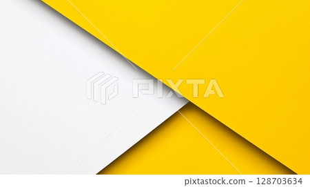 Paper cut layered diagonal with shadow yellow and white simple pattern background Paper cut layered diagonal with shadow yellow and white simple pattern background 128703634