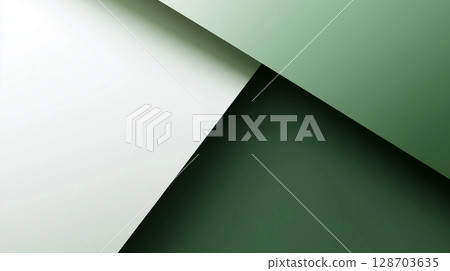 Paper cut layered diagonal with shadow white and green simple pattern background 128703635