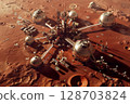 Mars colony infrastructure. Generative AI 128703824