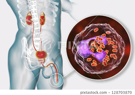 Male gonorrhea, medical concept 128703870