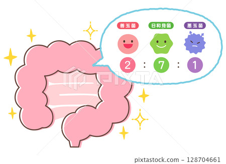 Intestinal environment: Good bacteria, bad bacteria, opportunistic bacteria, healthy intestines Intestinal environment: Good bacteria, bad bacteria, opportunistic bacteria, healthy intestines 128704661
