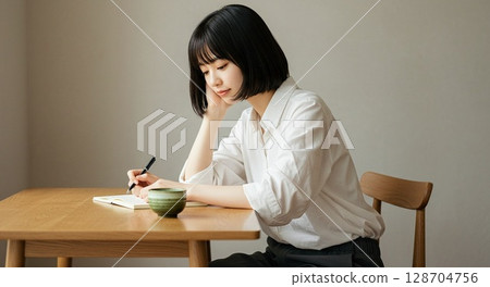 一個擔心的女人 128704756