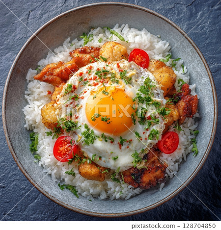 蛋捲雞肉飯 128704850