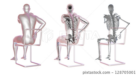 Human spine pain, backache, back pain 128705001