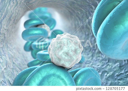 Inside blood vessel 128705177