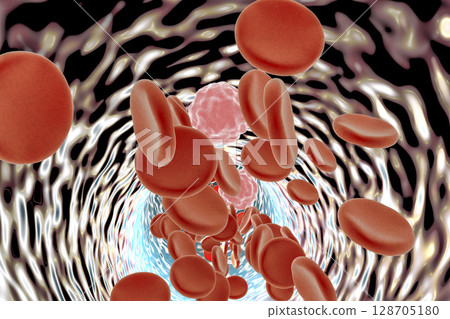 Inside blood vessel 128705180