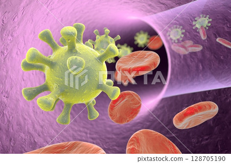 HIV in blood 128705190