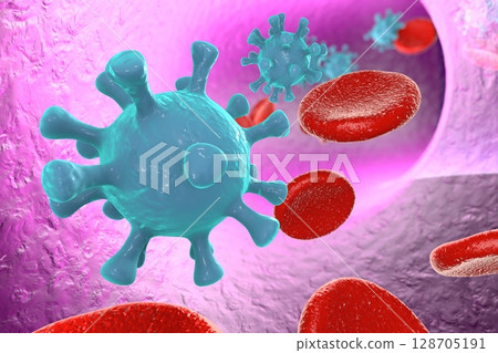 HIV in blood 128705191