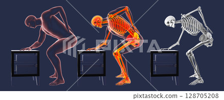 Human spine pain, backache, back pain Human spine pain, backache, back pain 128705208