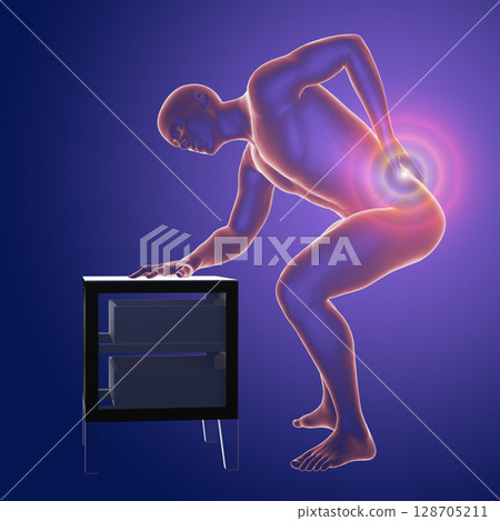 Human spine pain, backache, back pain 128705211