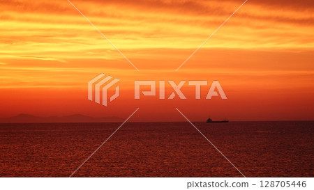 Sunset sky and the sea Sunset sky and the sea 128705446