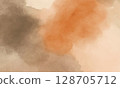 Watercolor background material Autumn color orange brown gradation | Posters, banners, web and SNS backgrounds 128705712