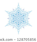 Snowflake icon illustration 02 on white background 128705856