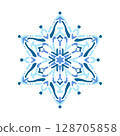 Snowflake icon illustration 01 on white background 128705858