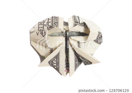 Dollar Origami for Valentine's Day Money Heart with Bow Dollar Origami for Valentine's Day Money Heart with Bow 128706120