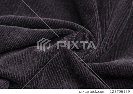 Black ribbed corduroy texture background 128706129