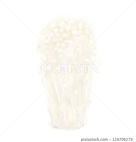 A warm and gentle mushroom illustration 128706278