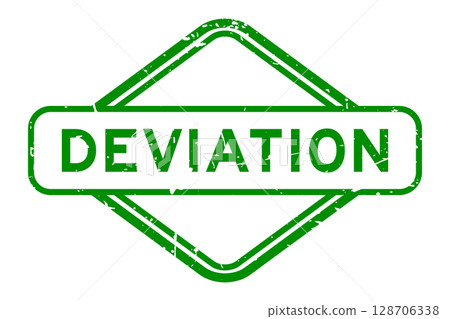 Grunge green deviation word rubber seal stamp on white background Grunge green deviation word rubber seal stamp on white background 128706338