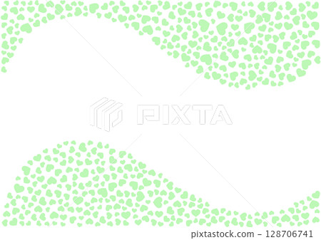 Heart pattern background Green monochrome Heart 128706741