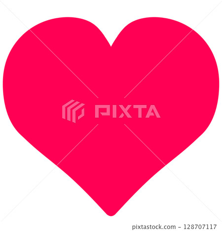 A simple and passionate heart symbol illustration in deep pink 128707117