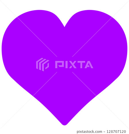 A simple and cute heart mark illustration in vibrant magenta A simple and cute heart mark illustration in vibrant magenta 128707120