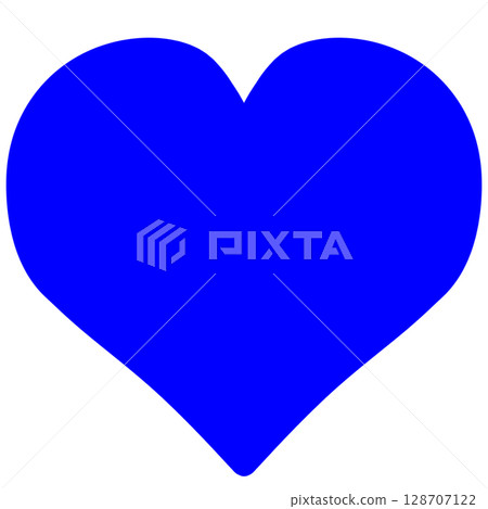 A simple and calming illustration of a heart symbol in deep blue A simple and calming illustration of a heart symbol in deep blue 128707122