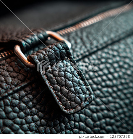 Your It Bag in rugged pebbled leather with reinforced stitching and metallic ring detail 128707258