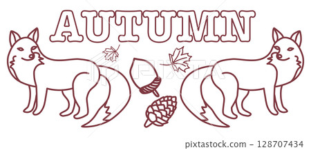 Cute autumn pattern for sublimation design, perfect for printing on t-shirts, tote bags, or other products 128707434
