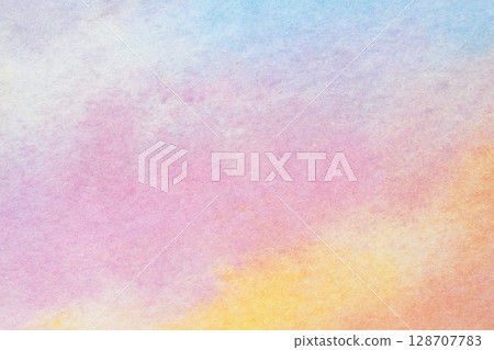Colorful watercolor-dyed washi paper texture 128707783