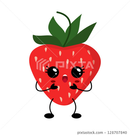 Collection of kawaii strawberry characters Collection of kawaii strawberry characters 128707840