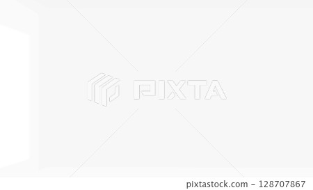 Minimalist White Room with Window - Modern Interior Background 128707867