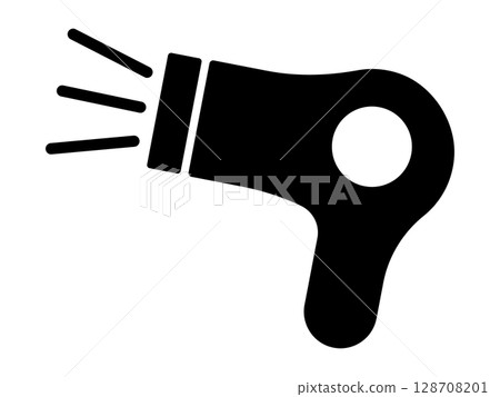 Hair dryer icon monochrome Hair dryer icon monochrome 128708201