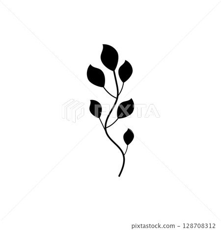 Floral Branch and Minimalist Flowers for Logo or Tattoo Floral Branch and Minimalist Flowers for Logo or Tattoo 128708312