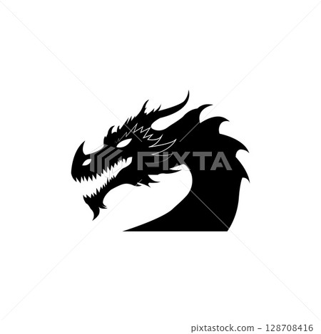 Dragon Snake Logo Design Vector Illustration Dragon Snake Logo Design Vector Illustration 128708416