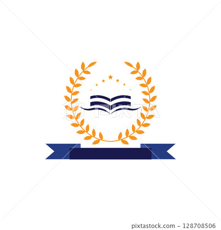 University Education Logo Design Stock Vector 128708506