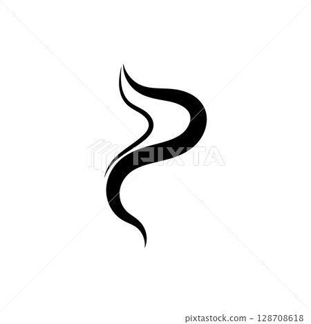 Smoke steam icon logo illustration isolated on white background Aroma vaporize icons. Smells vector line icon hot aroma stink or cooking steam symbols smelling or vapor 128708618